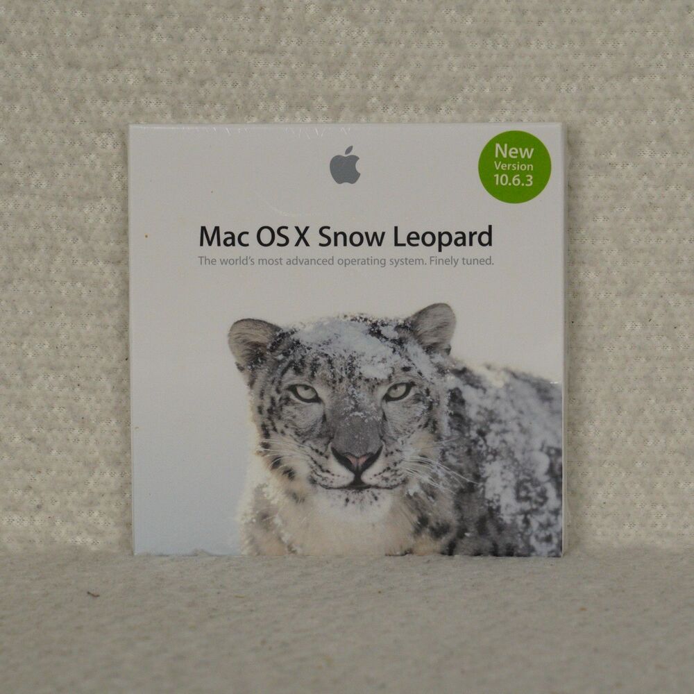 Mac OS X Snow Leopard Operating System Version 10.6.3 Apple Disc Software Retail
